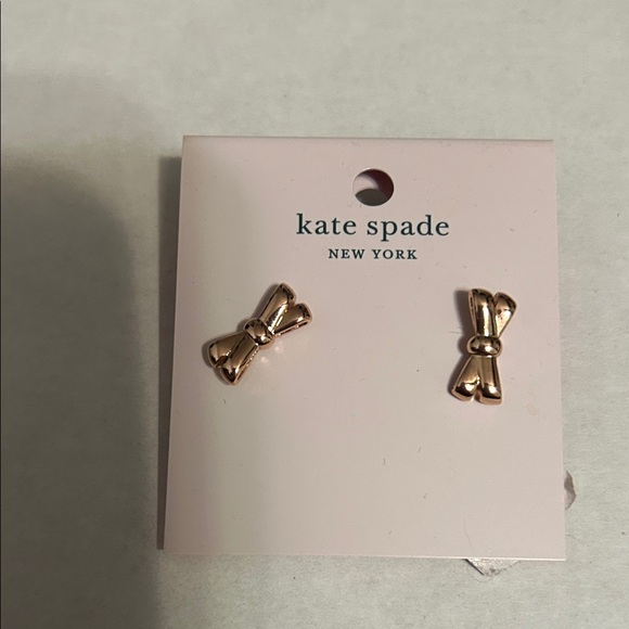 Kate Spade nickel free  Gold Bow Studs earrings. - Picture 2 of 3